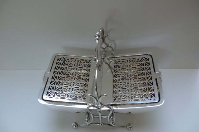 English Art Nouveau Folding Biscuit Box