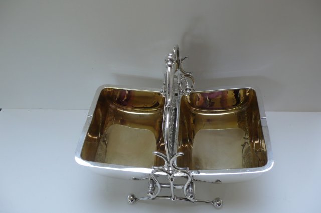 English Art Nouveau Folding Biscuit Box