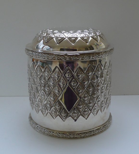 Victorian Silverplate Biscuit Box