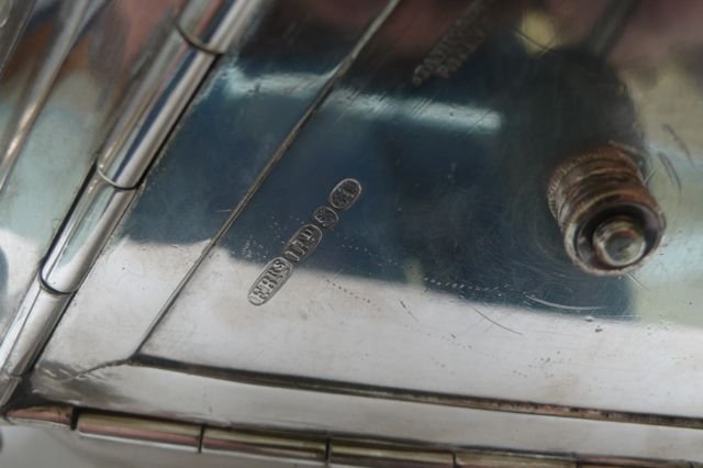 Victorian Silverplate 3 Sided Biscuit Box