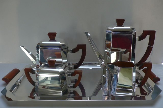 WMF Silver Plate & Bakelite Coffee/Tea Set &