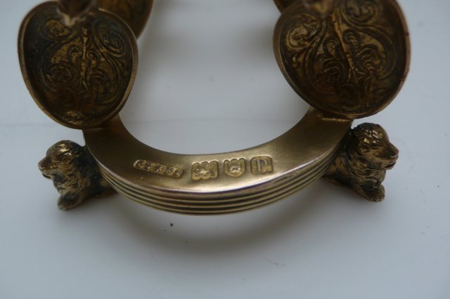 Sterling Gilded Coronation Spoon Toast Rack