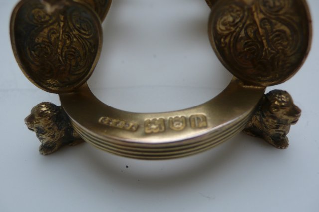 Sterling Gilded Coronation Spoon Toast Rack