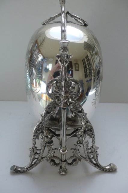 Victorian Silver Plate Thistle Design Biscuit Box