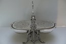 Victorian Silver Plate Thistle Design Biscuit Box