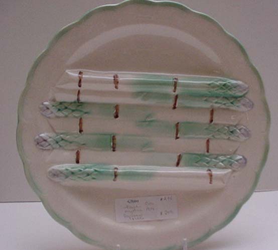 Majolica French Asparagus Plate