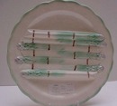 Majolica French Asparagus Plate