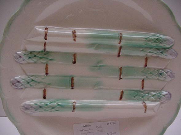 Majolica French Asparagus Plate