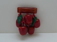 Bakelite Vintage Apples Brooch