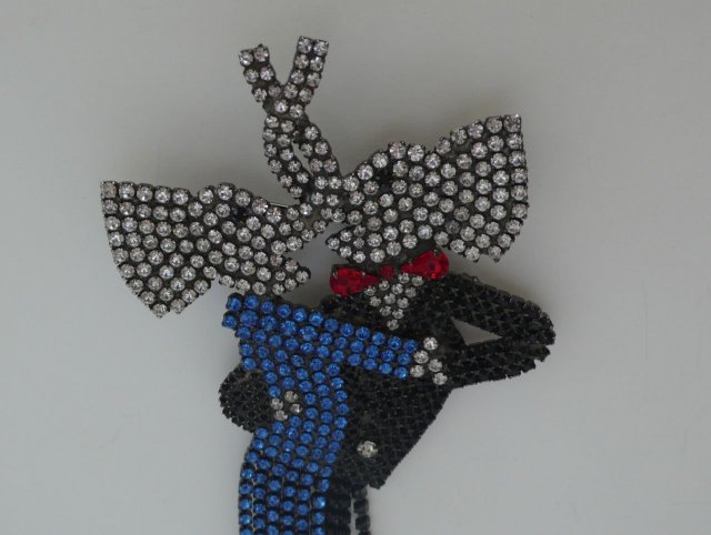 Butler & Wilson Dancing Elephants Brooch