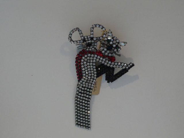 Butler & Wilson Dancing Cats Brooch