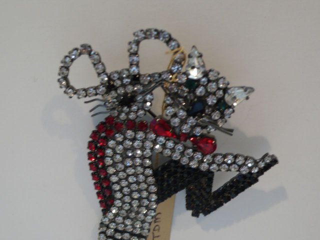 Butler & Wilson Dancing Cats Brooch