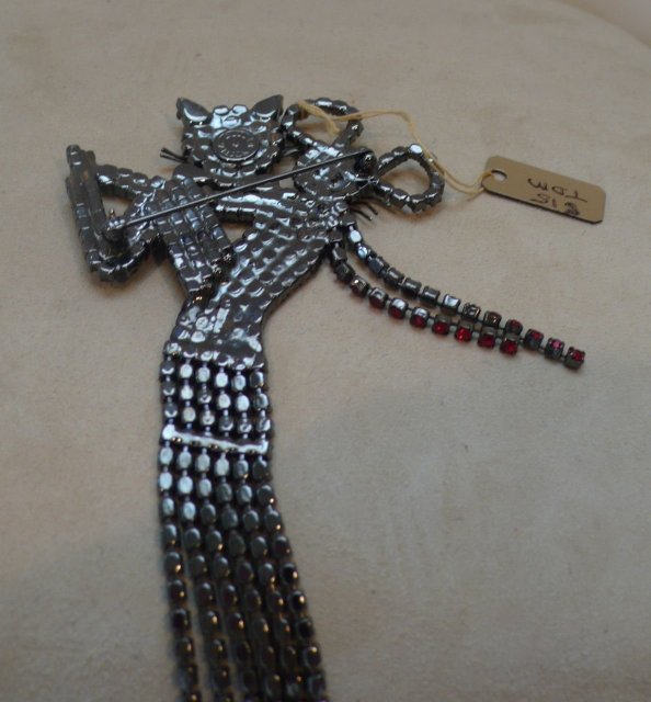 Butler & Wilson Dancing Cats Brooch