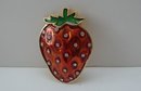 Butler & Wilson Enamel Rhinestone Strawberry