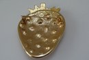 Butler & Wilson Enamel Rhinestone Strawberry
