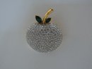 Butler & Wilson Rhinestone Apple Brooch