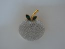 Butler & Wilson Rhinestone Apple Brooch
