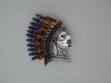 Butler & Wilson Silver Indian Head