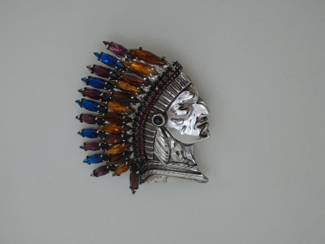 Butler & Wilson Silver Indian Head