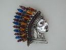 Butler & Wilson Silver Indian Head