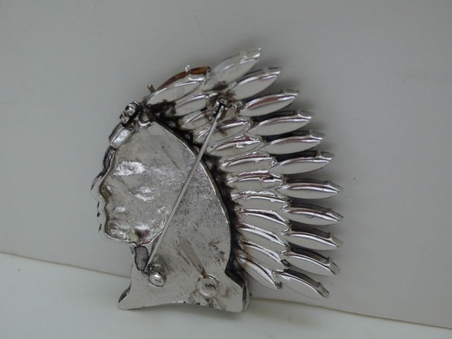 Butler & Wilson Silver Indian Head