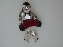 Butler & Wilson Deco Red Accordian Player