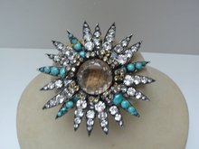 Iradj Moini Turquoise Star Burst Brooch
