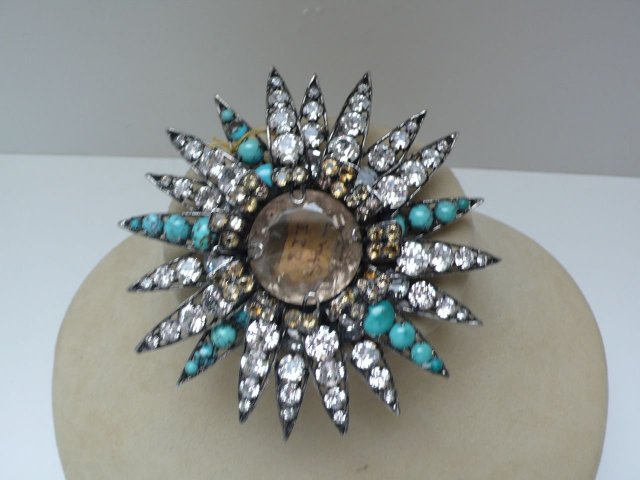 Iradj Moini Turquoise Star Burst Brooch