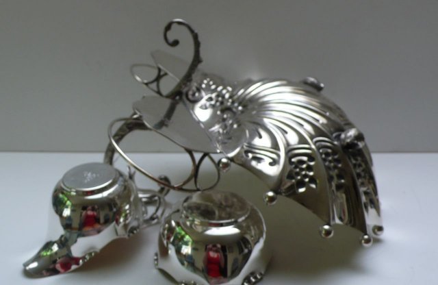 Victorian Silver Plate Strawberry Serving Dish
