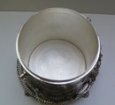 Victorian Silver Plate Round Biscuit Box