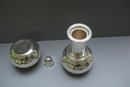English Silver Plate Deco Barbell Cocktail Shaker
