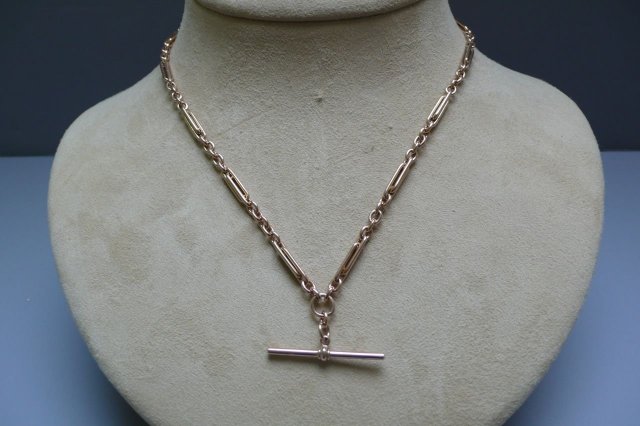 Victorian Rose Gold 9 Ct. Prince Albert Chain