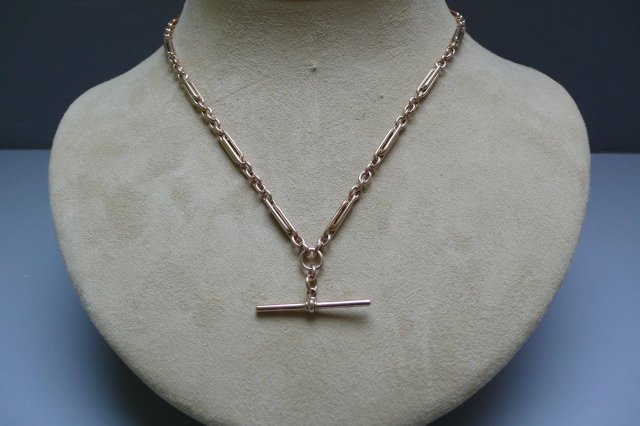Victorian Rose Gold 9 Ct. Prince Albert Chain