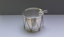 Victorian Silver Plate Drum Biscuit Box