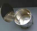 Victorian Silver Plate Drum Biscuit Box