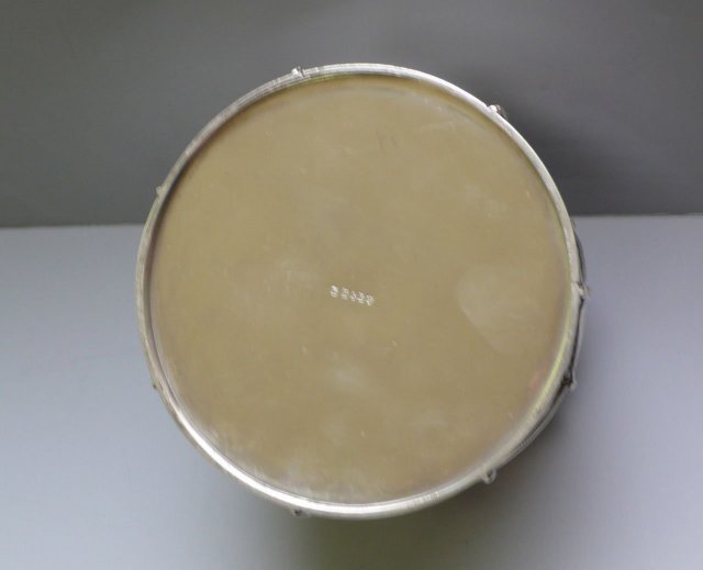 Victorian Silver Plate Drum Biscuit Box
