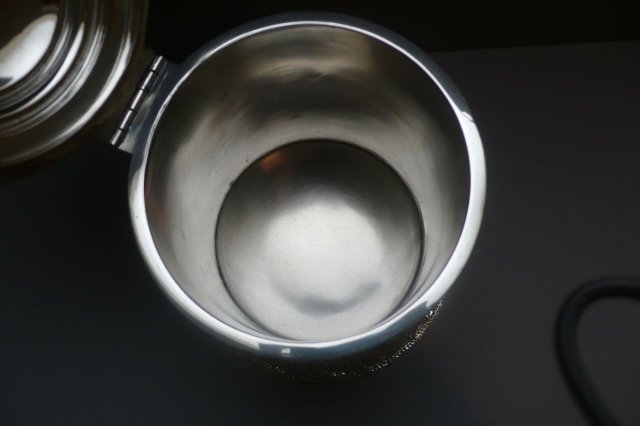 Victorian Silver Plate Round Figural Biscuit Box