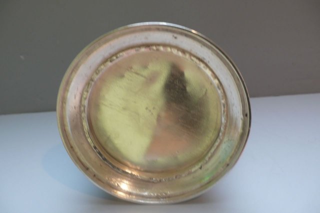 Victorian Silver Plate Round Figural Biscuit Box