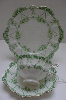 Wileman Shelley Green Court Flower Chains