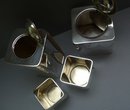 English Silver Plate The Cube Tea Set