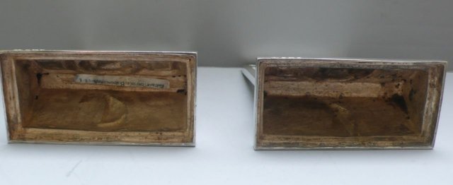 English Pair Sterling Nautical Menu Holders