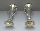 English Sterling Silver / Enamel Vases