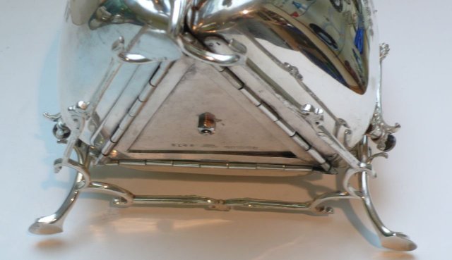 Victorian Silver Plate Chased 3 Way Biscuit Box