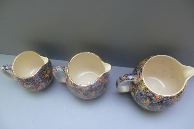 Royal Winton 3 Vintage Chintz Hazel Jugs