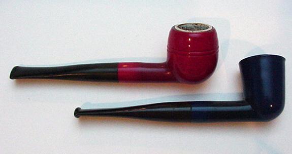Bakelite Vintage Red and Blue Pipes