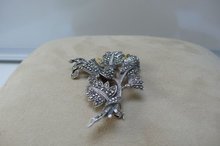 Sterling Marcasite English Brooch