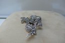 Sterling Marcasite English Brooch