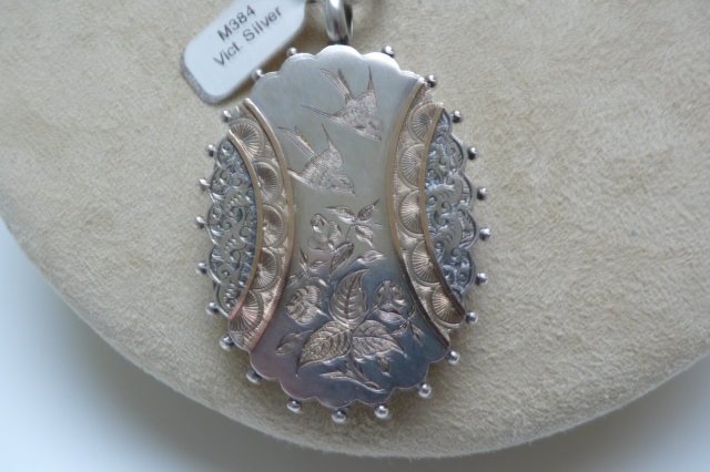 Victorian Sterling Silver Necklace and Locket