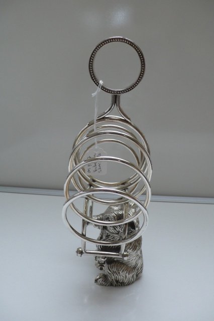 Victorian Rare Silver Plate Bear Toast Rack