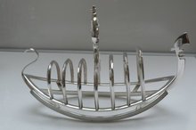 Victorian Silver Plate Gondola Toast Rack